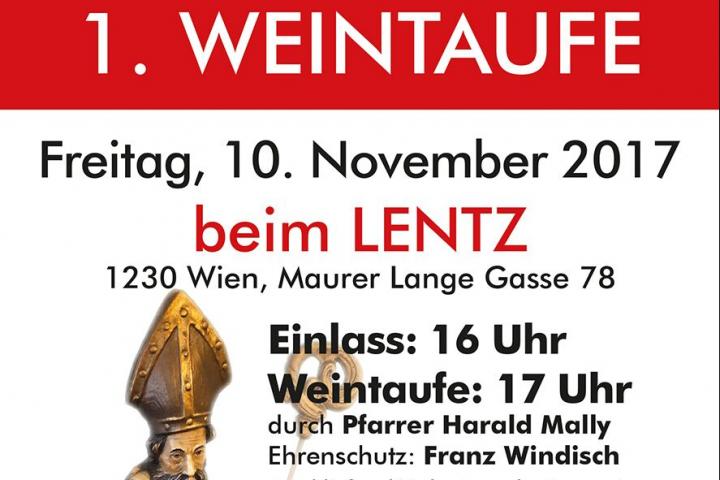 Plakat Weintaufe Mauer 2017